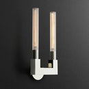 Axyaa Double Heads Copper LED Wall Light – Loft Style Glass Bedroom Lamp