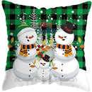Axyaa Green Plaid Christmas Pillow Cover - Festive Home Decor