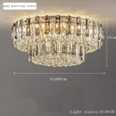 Axyaa Modern Crystal Ceiling Chandelier LED Pendant Light for Living Room Bedroom
