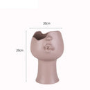 Axyaa Pout Face Ceramic Vase | Room Aesthetic Decor & Flowers Arrangement