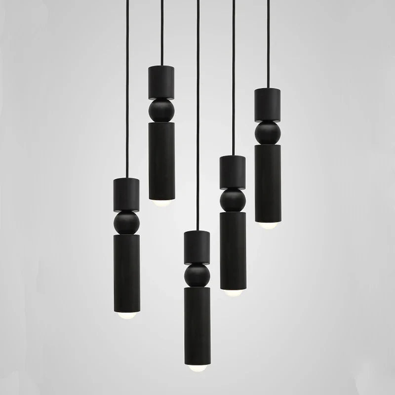 Axyaa Modern Nordic Villa GU10 Pendant Lights Gold Chrome Black Metal Lustre Fixtures