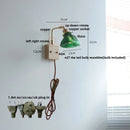 Axyaa Nordic Rotatable Wood LED Wall Sconce with Glass Shade & Pull Chain Switch