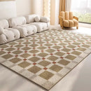 Axyaa Plaid Carpet Retro Rugs Fluffy Soft Lounge Plush Mat Home Large Area Thicken Rug