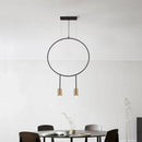 Axyaa Postmodern Metal Chandelier Restaurant Bedroom Bar Study Lamp