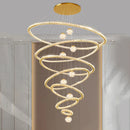 Axyaa Crystal Stair Chandelier for Modern Indoor Lighting