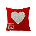 Valentine's Day Love Heart Cushion Cover 45x45cm by Axyaa