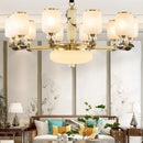 Axyaa Natural Jade Chinese Chandelier for Living Room, Hotel, and Restaurant