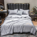 Axyaa Ice Silk Embroidered Quilt Set - Luxury European Style Cooling Blanket