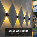 Axyaa Solar Wall Light for Garden Villa Courtyard Decor - Up and Down Lighting
