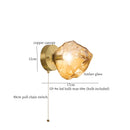 Axyaa Amber Glass LED Wall Lights - Japanese Vintage Wandlamp