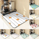 Axyaa Cartoon Pattern Kitchen Drying Mat - Non-Slip Table Coasters & Placemat