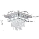 Axyaa Chrome Crystal Ceiling Chandelier for Modern Home Decor