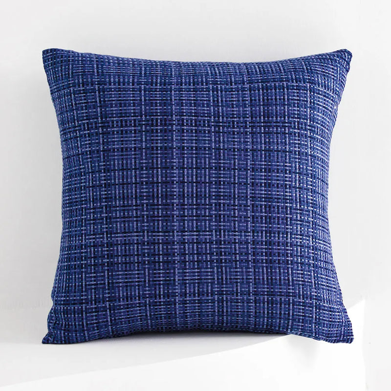 Orange Waterproof Cotton Linen Pillow Cover for Home Sofa Decor by Axyaa