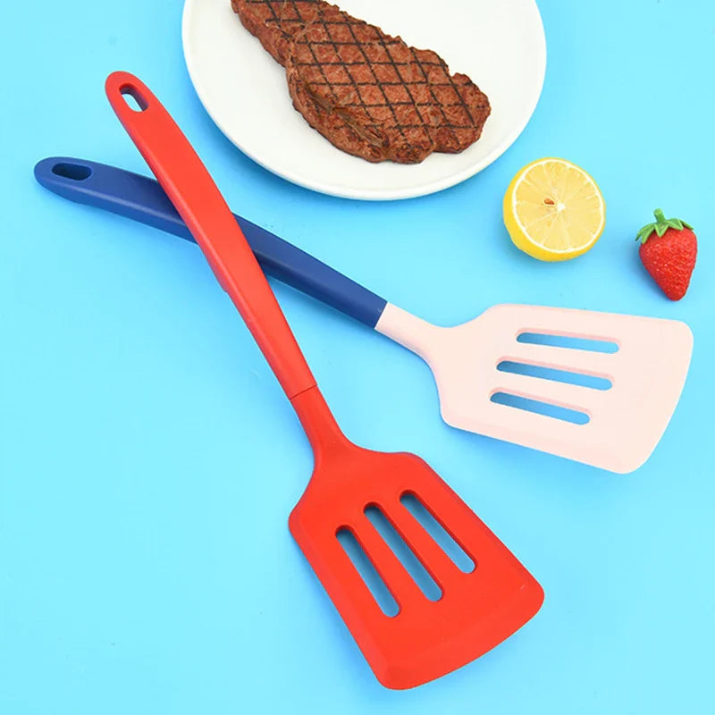 Axyaa Silicone Turner Set - Nordic Style, Large Spatula for Cooking and Frying