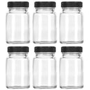 Axyaa 2oz Glass Shot Bottles with Caps for Whiskey, juices, samples & tonic