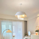 Axyaa Cream Fabric Ceiling Chandelier: Nordic Romantic Lighting for Home, Restaurant or Attic