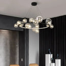 Axyaa Glass Bubble LED Chandelier, Modern Home Decor Lighting