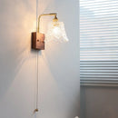 Axyaa Clear Glass LED Wall Light Fixture for Bedroom & Bathroom Lighting
