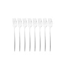 Axyaa Stainless Steel Mini Cake Forks Set of 8 Dinnerware Flatware