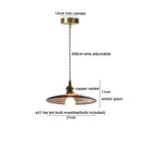 Axyaa Ceramic Flower LED Pendant Lights Gold Vintage Brass Hanging Lamp