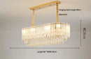Axyaa Modern Crystal Chandelier Light - Elegant Glass Lamp for Home Living Dining Bedroom
