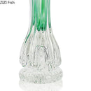 Axyaa Green Glass Vase Artificial Floral Decoration for Desk and Room Aesthetic