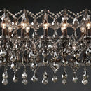 Axyaa Smoke Crystal Led Chandelier for Kitchen Island Dining Room