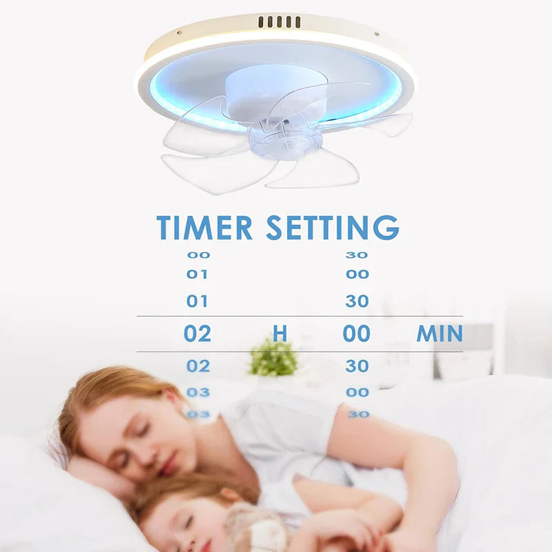 Axyaa RGB Dimmable Ceiling Fan Light for Interior Decor