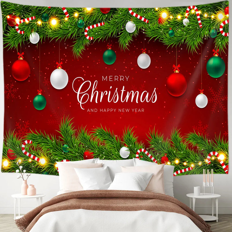 Axyaa Christmas Tapestry: Festive Holiday Party Decoration for Home Living Room Bed
