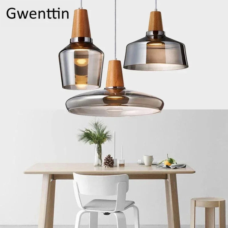 Nordic Glass Pendant Lights by Axyaa: Modern Industrial Decor Lighting