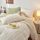 Axyaa Premium Rabbit Velvet King Bed Set: Soft, Warm, Cozy Duvet, Sheets