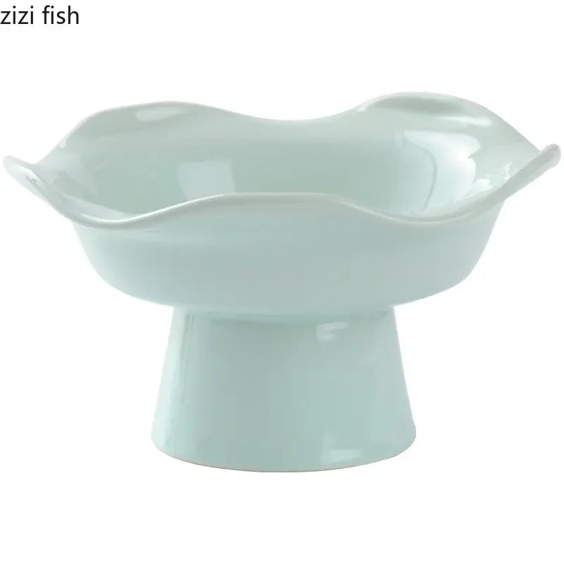 Axya Ceramic Plate Set: Sushi, Cake Stand, Dessert Dishes, Solid Color Tableware