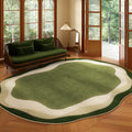 Floral Green Carpet by Axyaa - Soft Plush Rug for Bedroom or Living Room