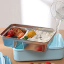 Axyaa Stainless Steel Bento Box with Cutlery | Portable Microwave Lunch Container