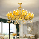 Axyaa Jade Crystal Chandelier: Luxury Marble Living Room Pendant Light