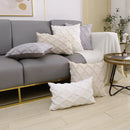 Axyaa Fluffy Diamond Embroidery Cushion Cover for Home Decor - 30x50cm 45x45cm