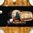 Axyaa Halloween Pumpkin Head Castle Skull Table Runner Farmhouse Kitchen Decor