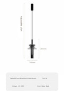 Axyaa Smoke Gray Glass Pendant Light - High-End, Light Luxury Atmosphere