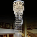 Axyaa Luxury Crystal Spiral Chandelier for Long Staircase - Modern Crystal Hanging Fixture