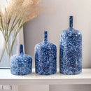 Axyaa Blue Ceramic Vase for Flower Arrangements and Home Decor
