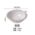 Axyaa Retro Relief Ceramic Tableware Plate Set