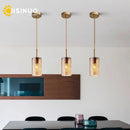 Axyaa Rippled Glass Multi-Head Pendant Light for Dining Room & Kitchen