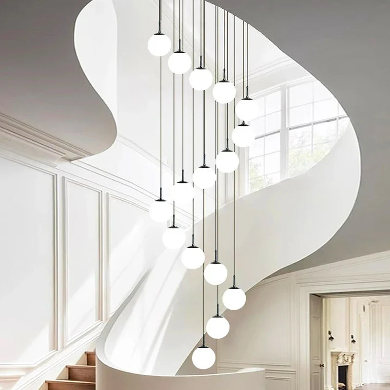 Axyaa Staircase Chandeliers LED Pendant Light for Modern Living Room Decor