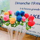Axyaa Silicone Straw Cover Large Rose Flower Shape Heat-resistant Dust Proof Cup Accessorie