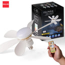 Axyaa Modern Ceiling Fan Light Remote Control E27 Bedroom Study Room Electric Fanlamp