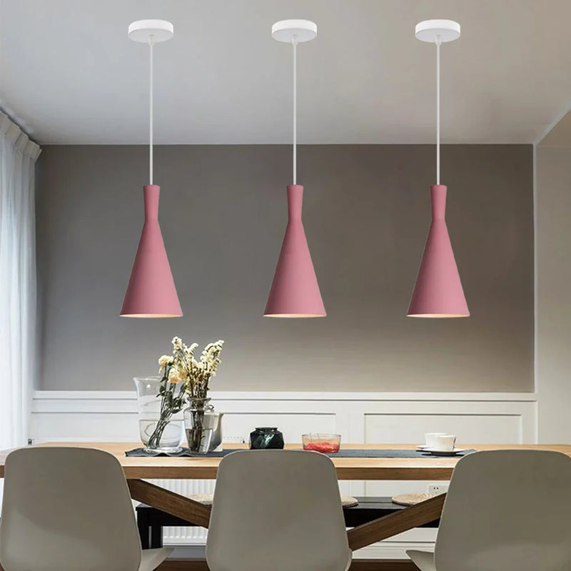 Nordic Aluminum Pendant Lights by Axya: Modern Wood Hanging Kitchen Living Room Lamps