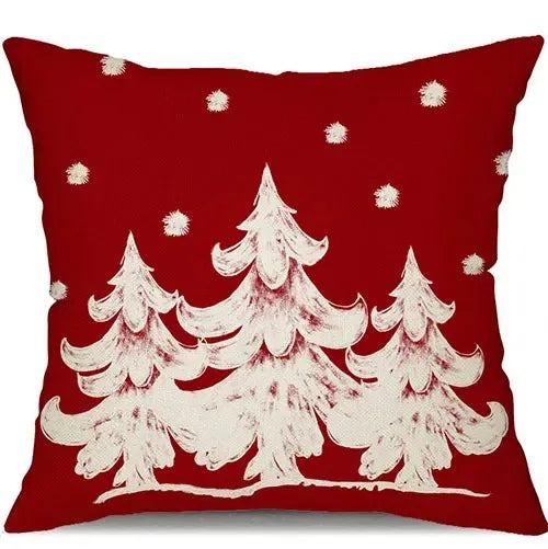 Axyaa Christmas Holiday Decoration Pillowcase Snowman Tree Design Suite Home Gift