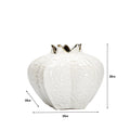 Axyaa Pomegranate Shape Ceramic Vase with Gold-plating for Artificial Flowers