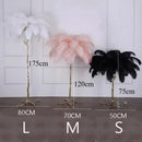 Axyaa Modern Ostrich Feather LED Floor Lamp for Bedroom Living Room Villa Lighting