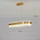 Axyaa Gold Crystal Chandelier LED Ceiling Light - Elegant Illumination for Your Home